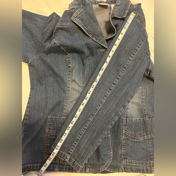 Covington Dark Blue Denim Blazer, Jean Jacket, Size 18W - Picture 11 of 11